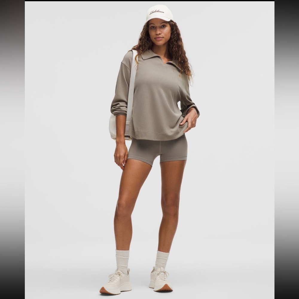 NWT lululemon Softstreme Pique Oversized LS Polo - XS - WSHG - Picture 15 of 16